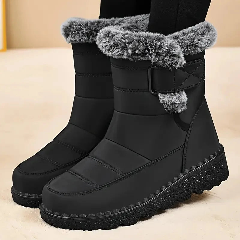 Women's Winter Snow Boots - Fur Long Plush to Ankle