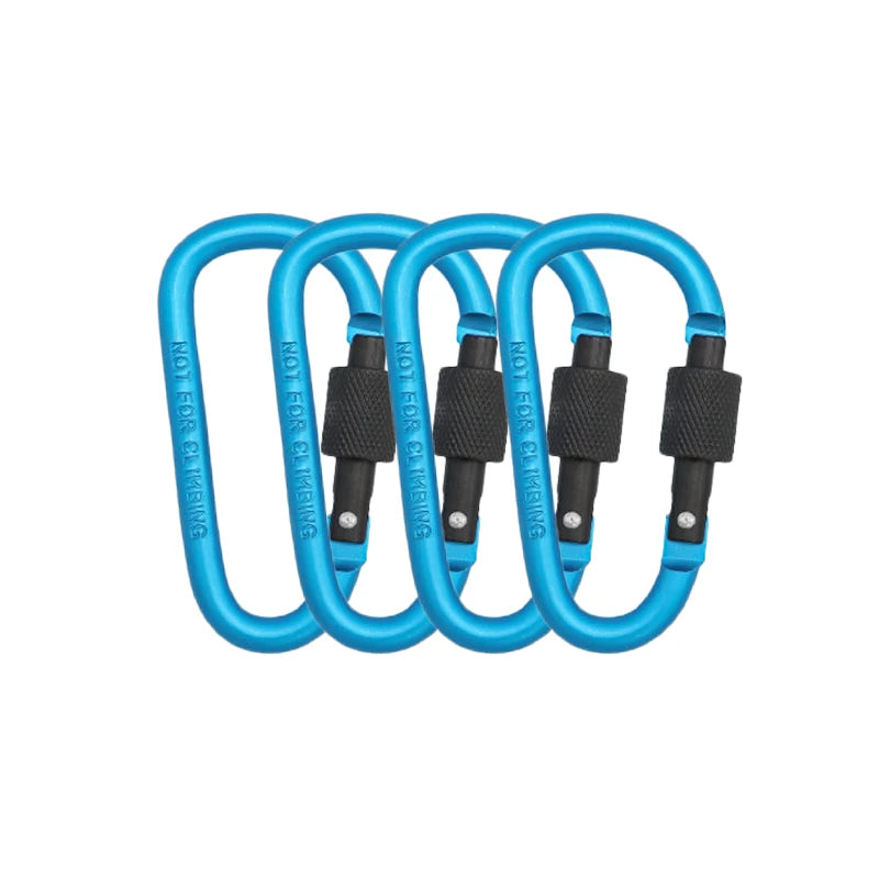 4Pcs Carabiner Clips with Screw Gate Carabiners