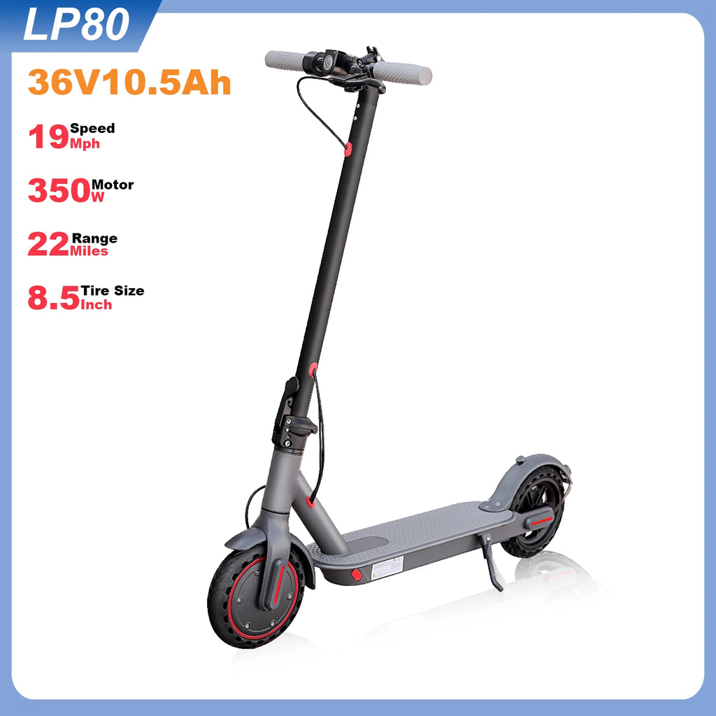 Electric Scooter Foldable 36V Powerful Motor 19mph 22Miles Long Range 8.5Inch