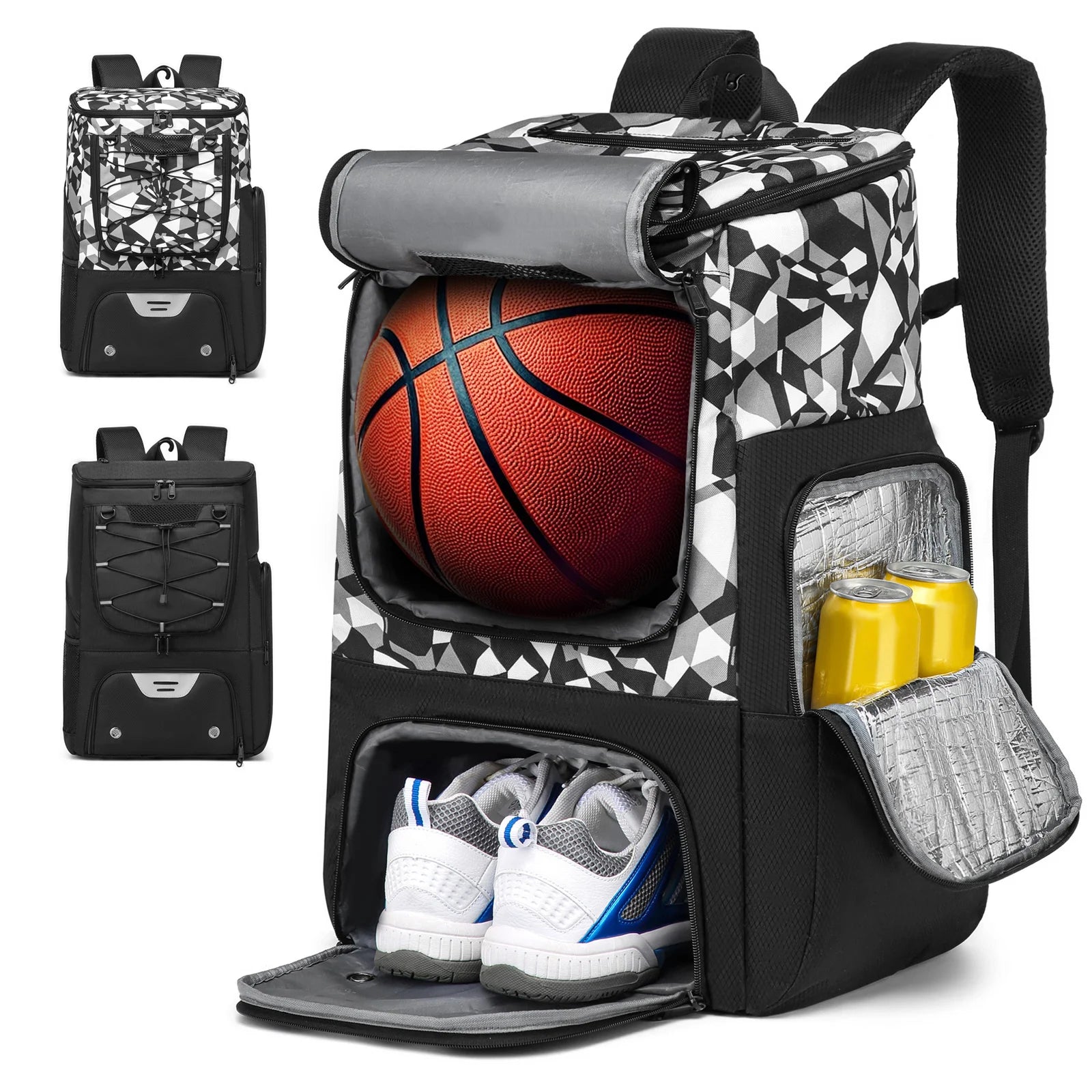 Sports Training Equipment Backpack with Separate Ball holder & Shoes Compartment Gym Backpack for Basketball Soccer
