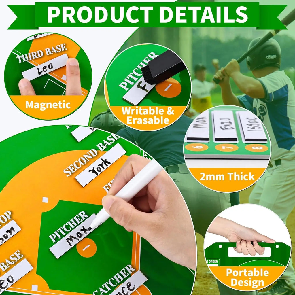 Magnetic Baseball -  Softball Professional Lineup Board
