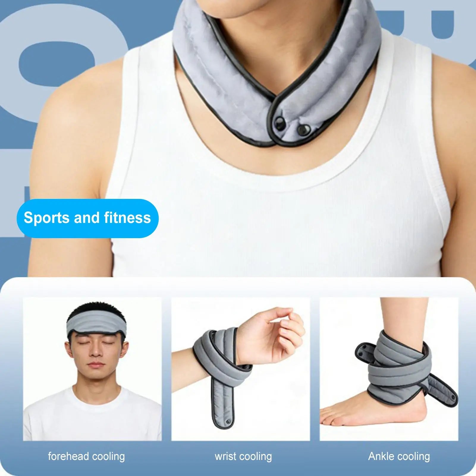 Reusable Neck Cooling Wrap for Summer Sports – Lightweight Instant Chill for Running, Gym, Golf & Outdoor Activities