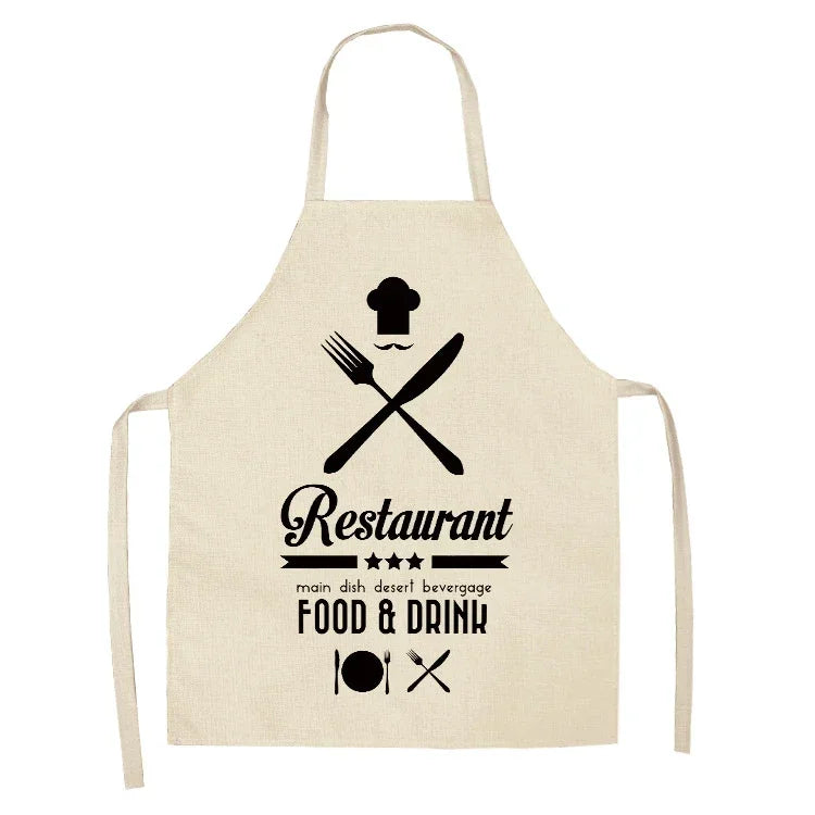 Kitchen Aprons for Women Cotton Linen Bibs