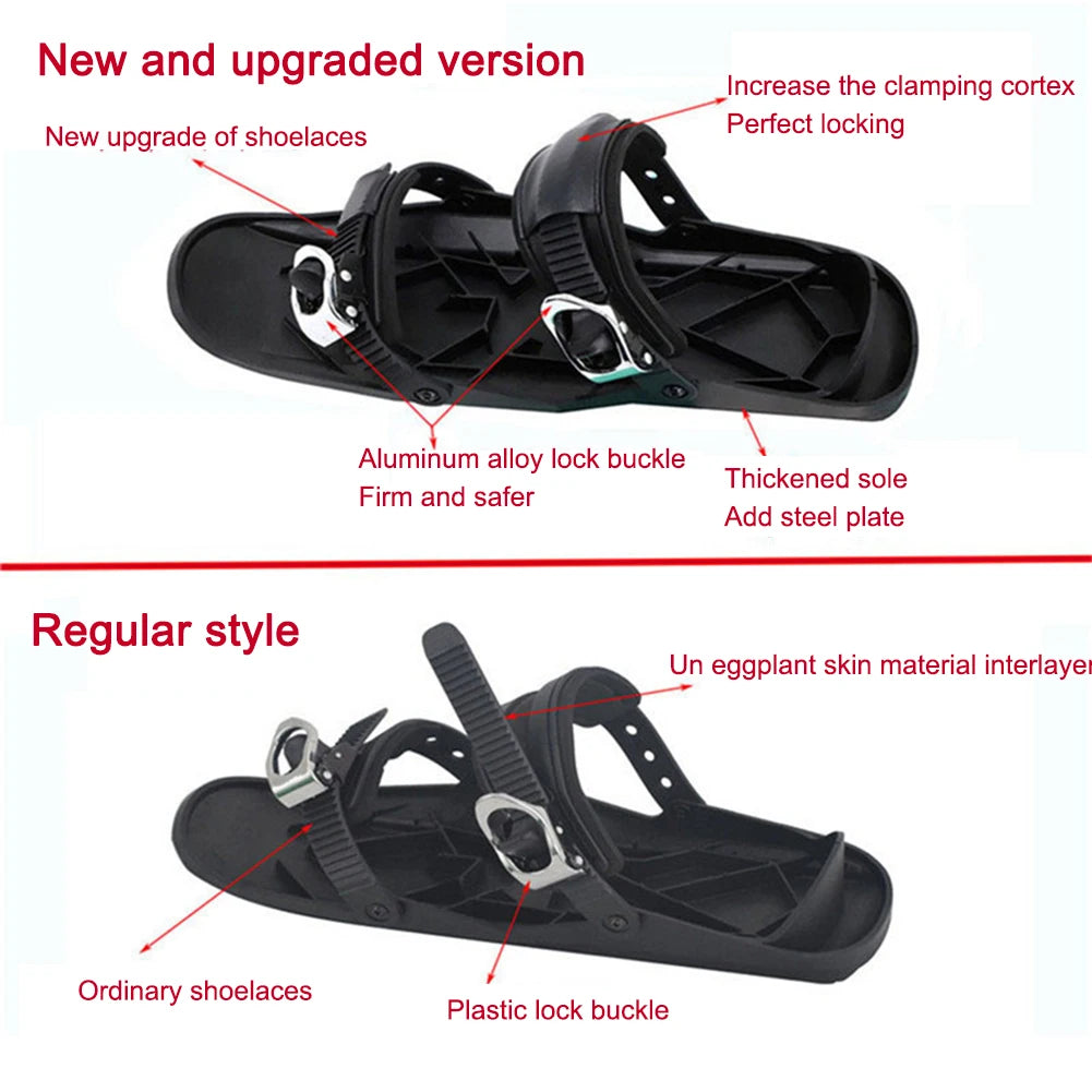 Short - Mini Skating Ski Shoes Portable Adjustable Boot