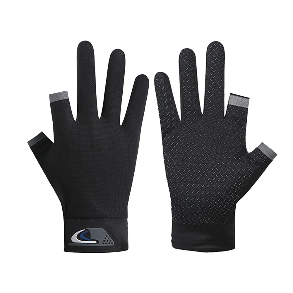 Gloves 2 Cut Fingers Sport Cycling Mitten Men Women