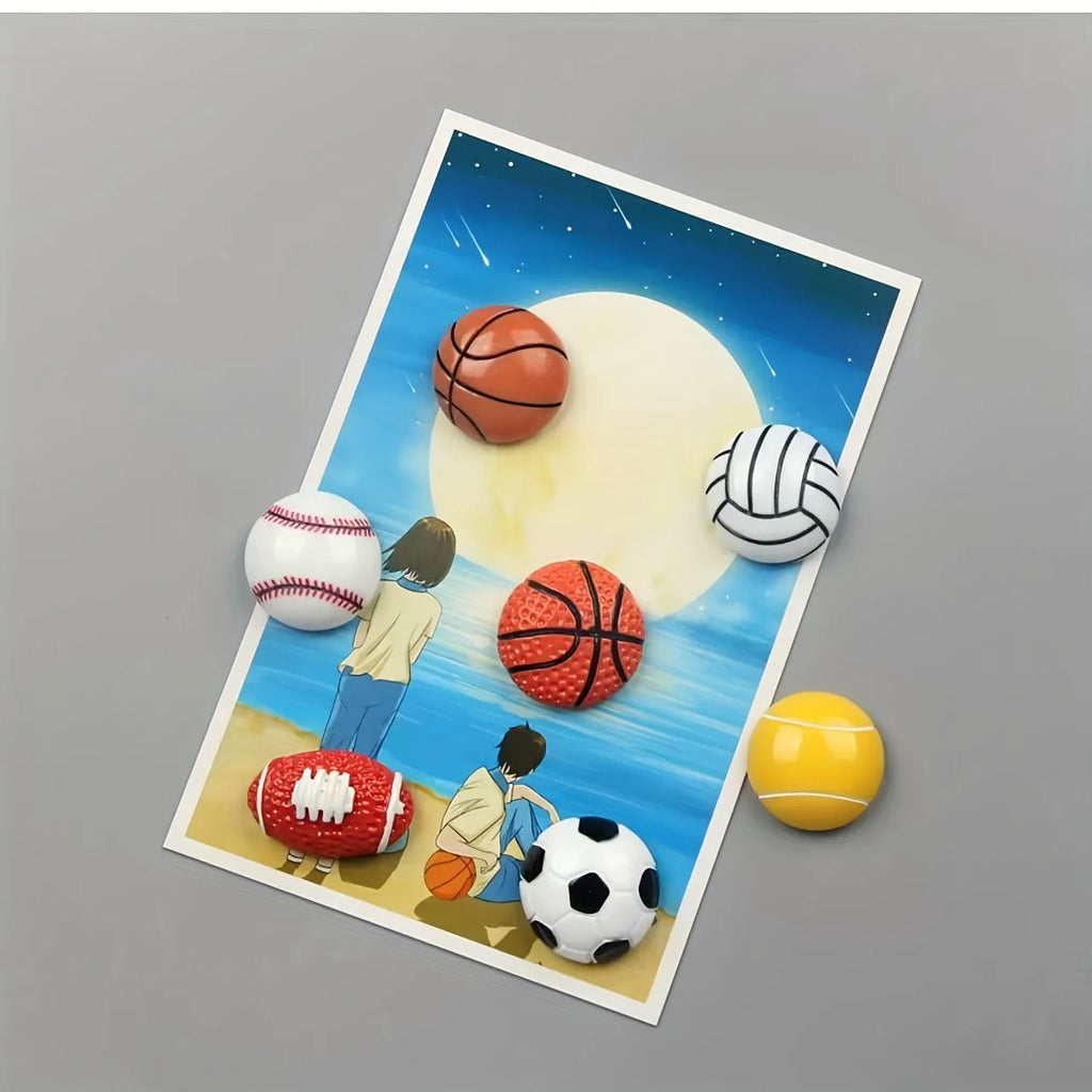 Sports  Fridge  decoration- Basketball, Soccer, Tennis,, Volleyball,  Football