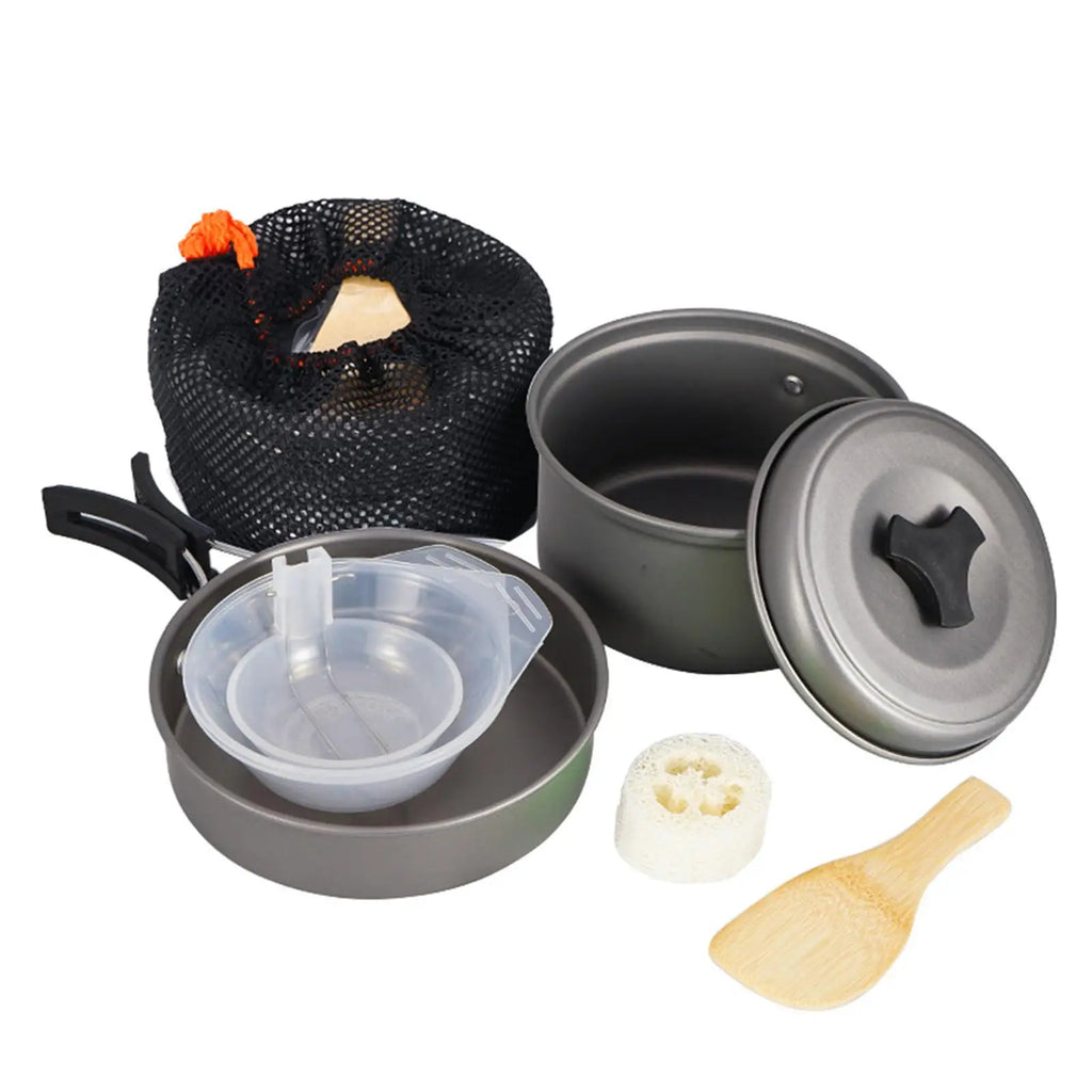 Camping Cookware Mess Kit Soup Pot Accessories Space Save Portable Lightweight