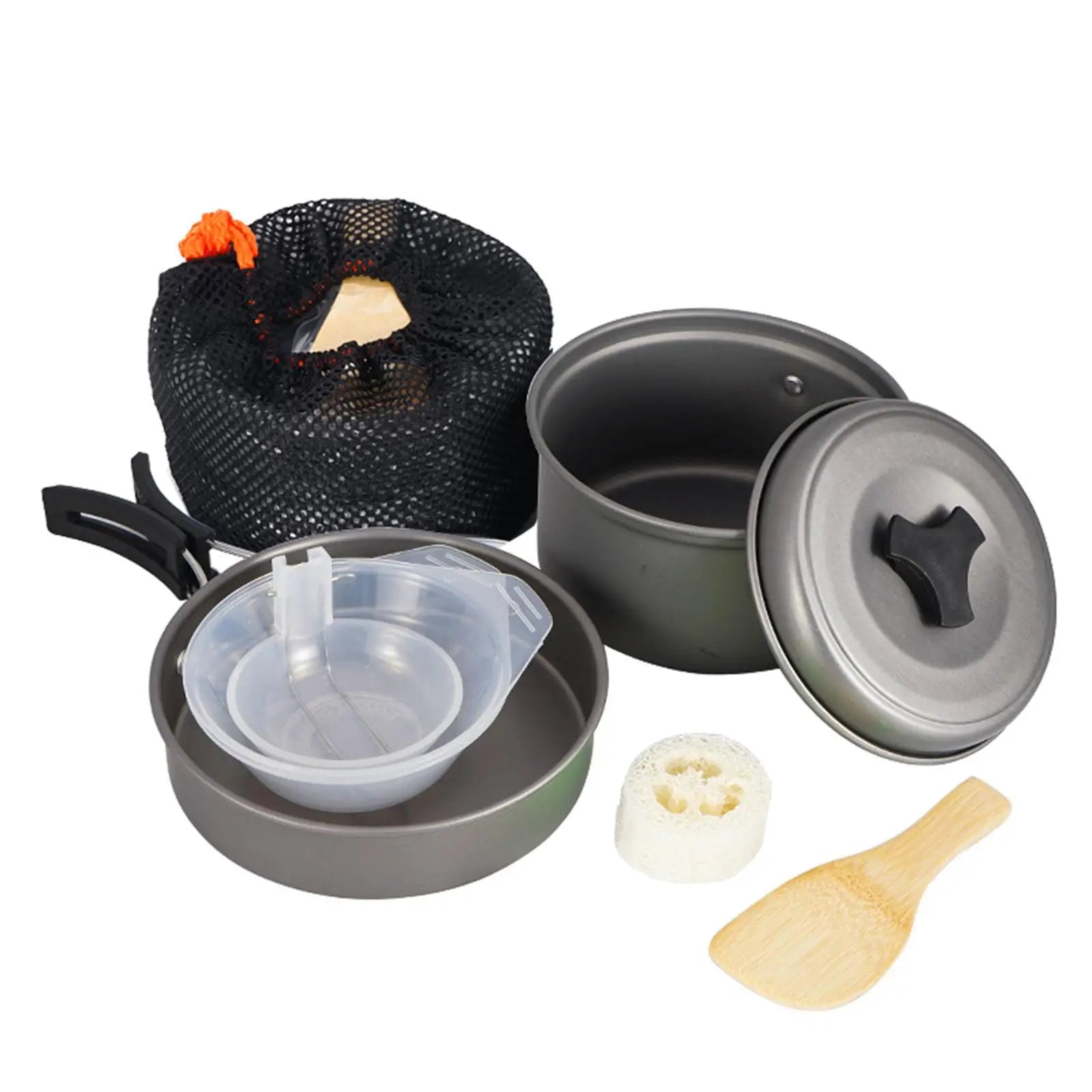 Camping Cookware Mess Kit Soup Pot Accessories Space Save Portable Lightweight