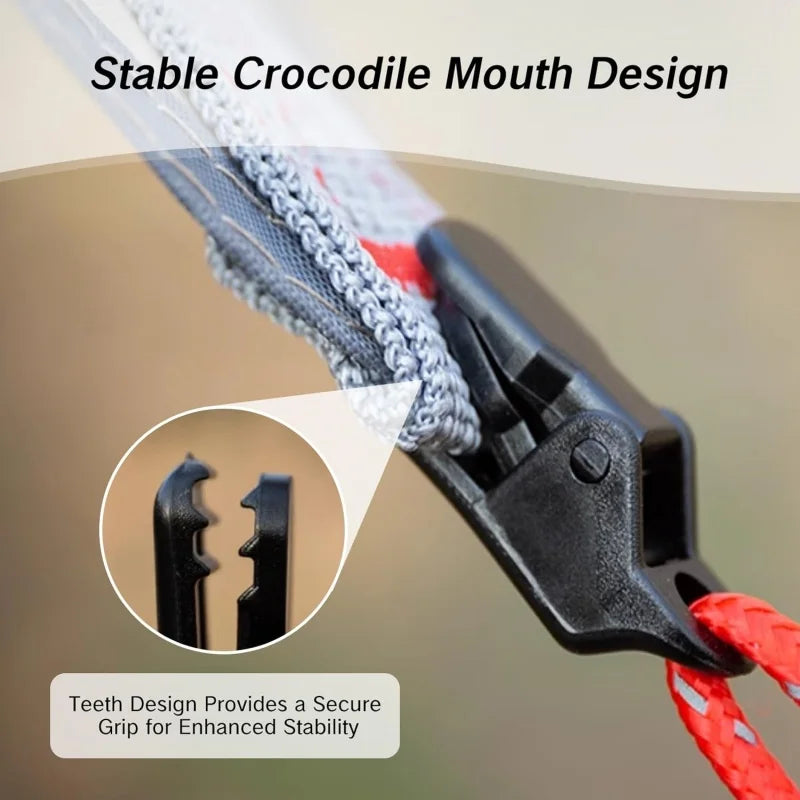5/10/12PCS Tent Awning Alligator Clip Heavy Duty Clamp For Tarpaulin Shelter Windproof Reinforced Grip Camping Hike Tool