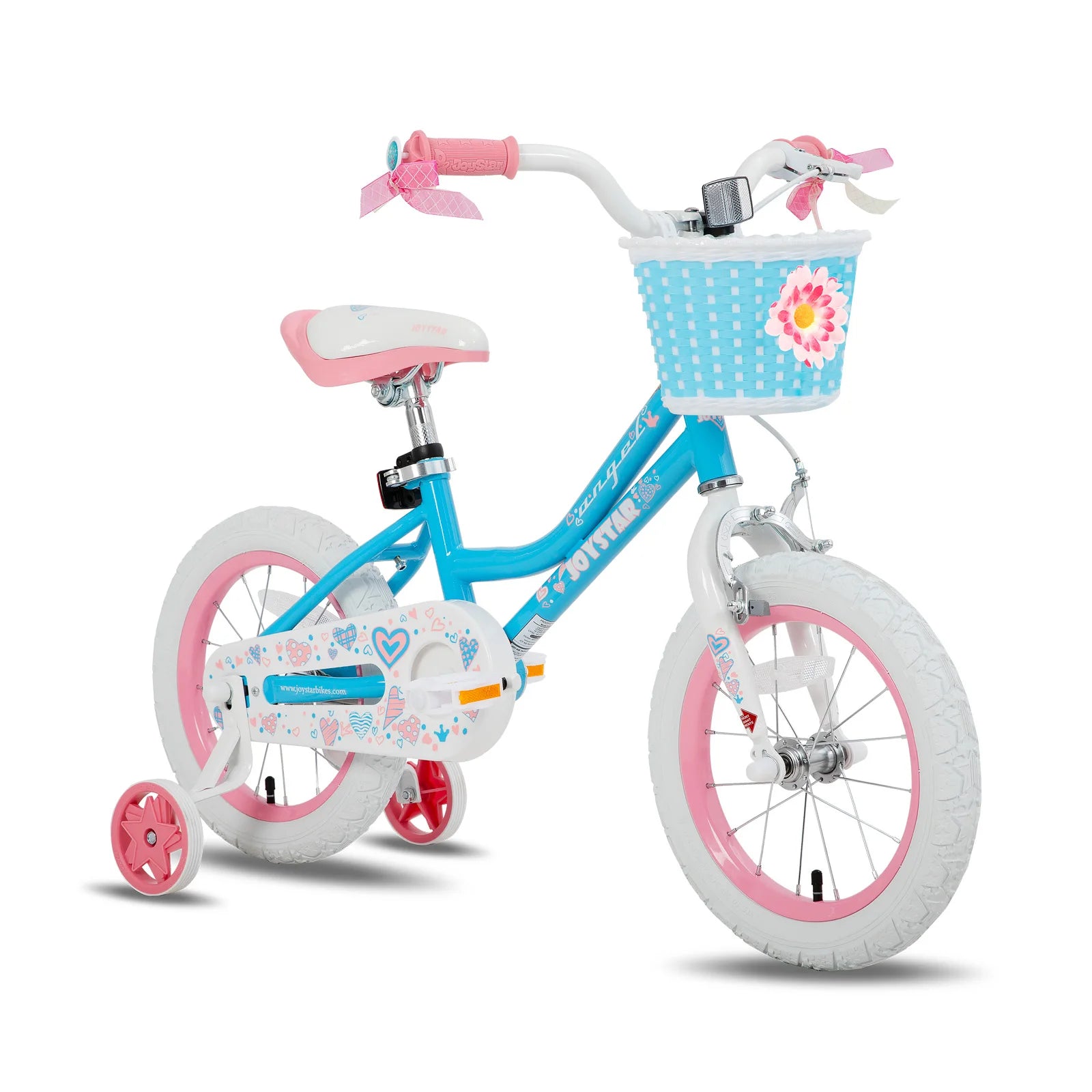 Kids Bike Girls Bike with Basket & Training Wheels 12 14 16 18 Inch