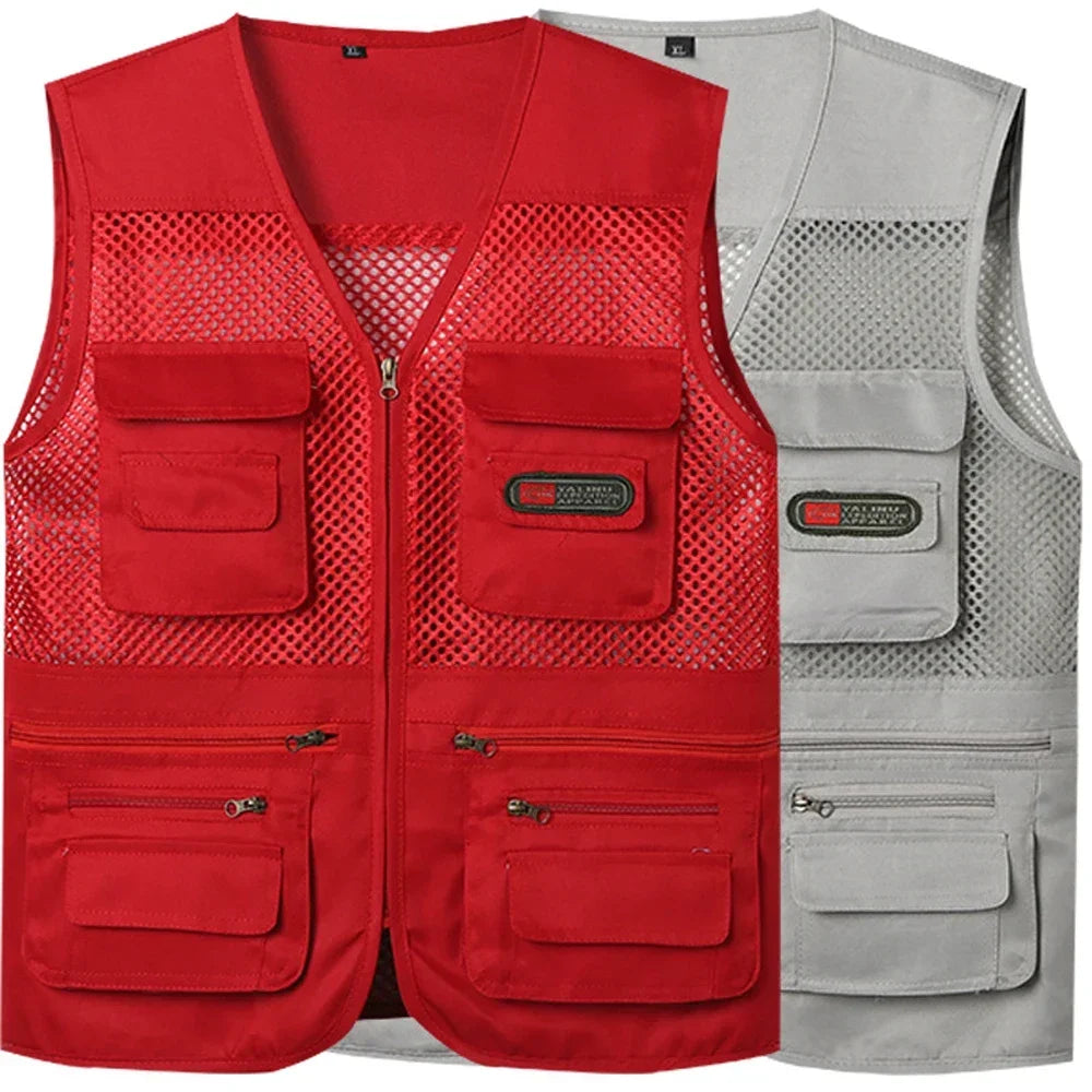 Thin Mesh Vest Multi-pocket - Fishing - hunting - hiking