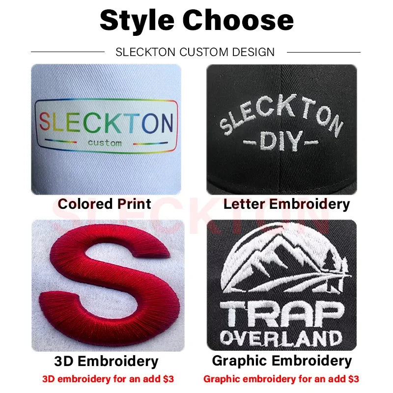 Custom Logo Hats High-quality Snapback Embroidery Design