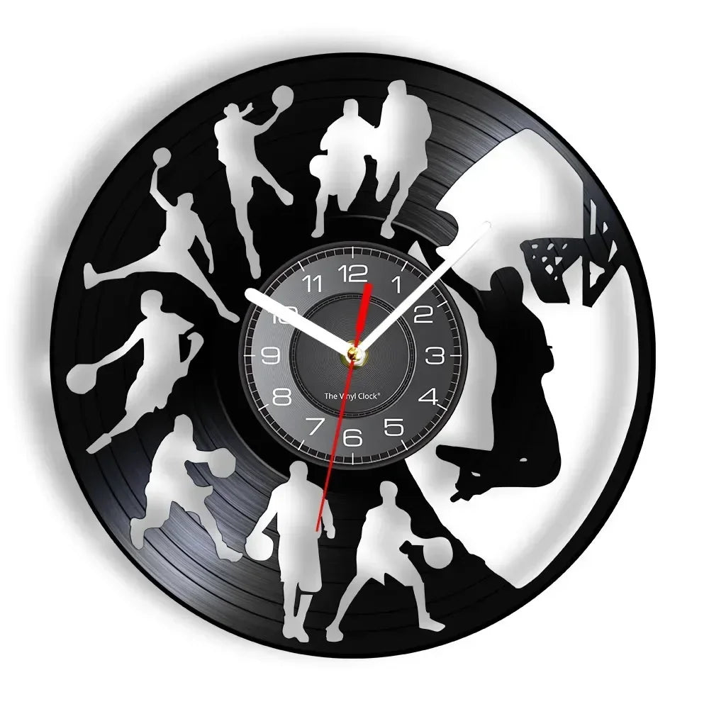 Basketball Dunk Wall Clock Basketball Players