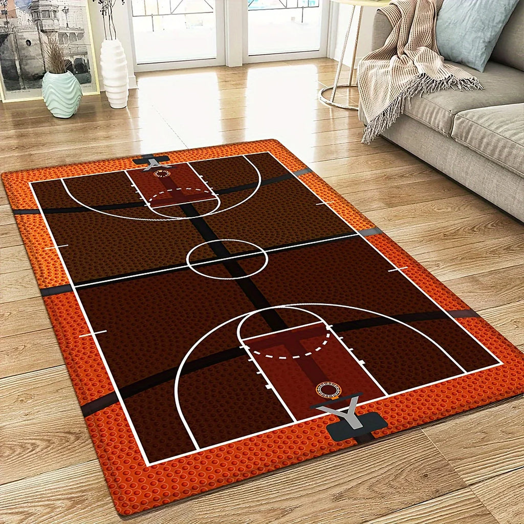 Basketball Court Print Area Rug