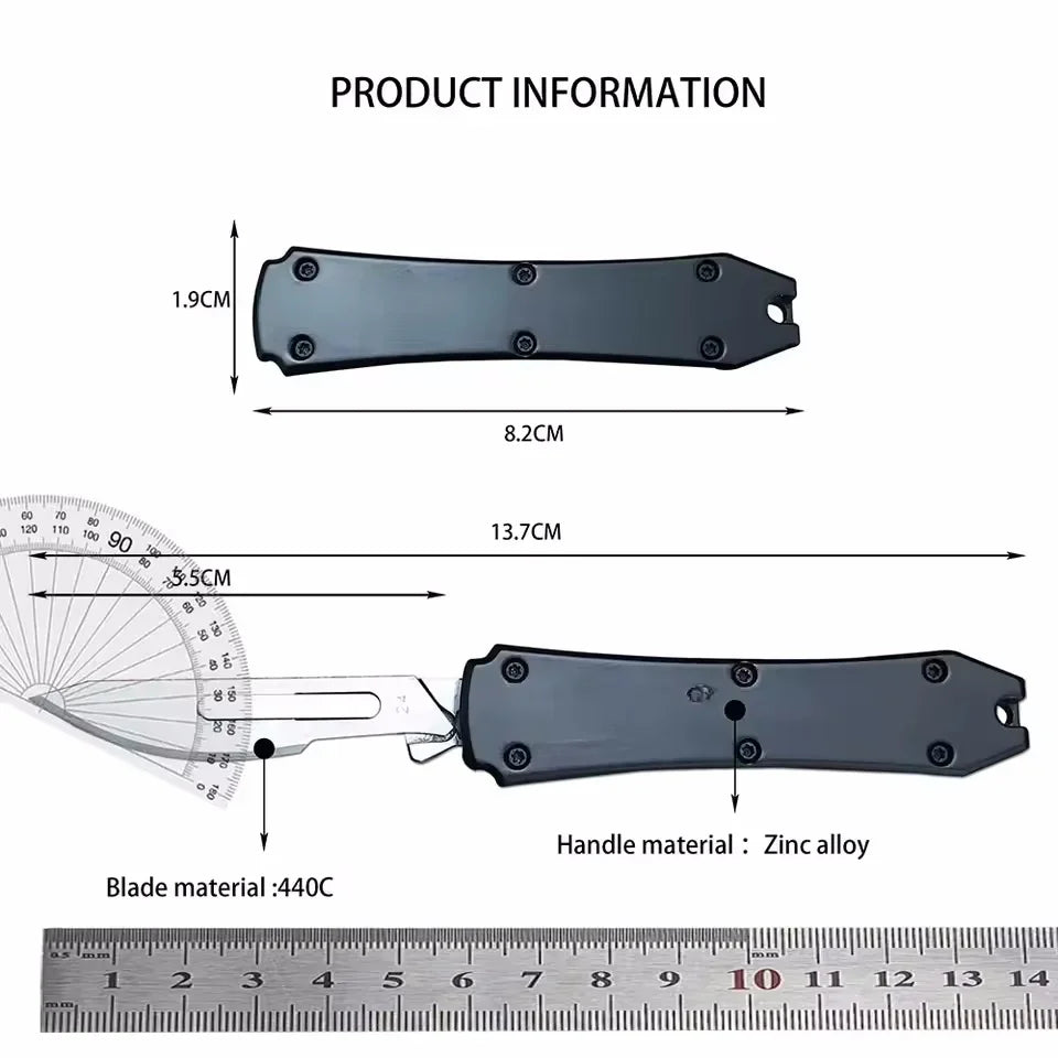 Mini Utility NO.24 Blade Paper Cutting Knife Replaceable Blade Zinc Aluminium Handle EDC Outdoor Knives Tools Gift 10 Blade