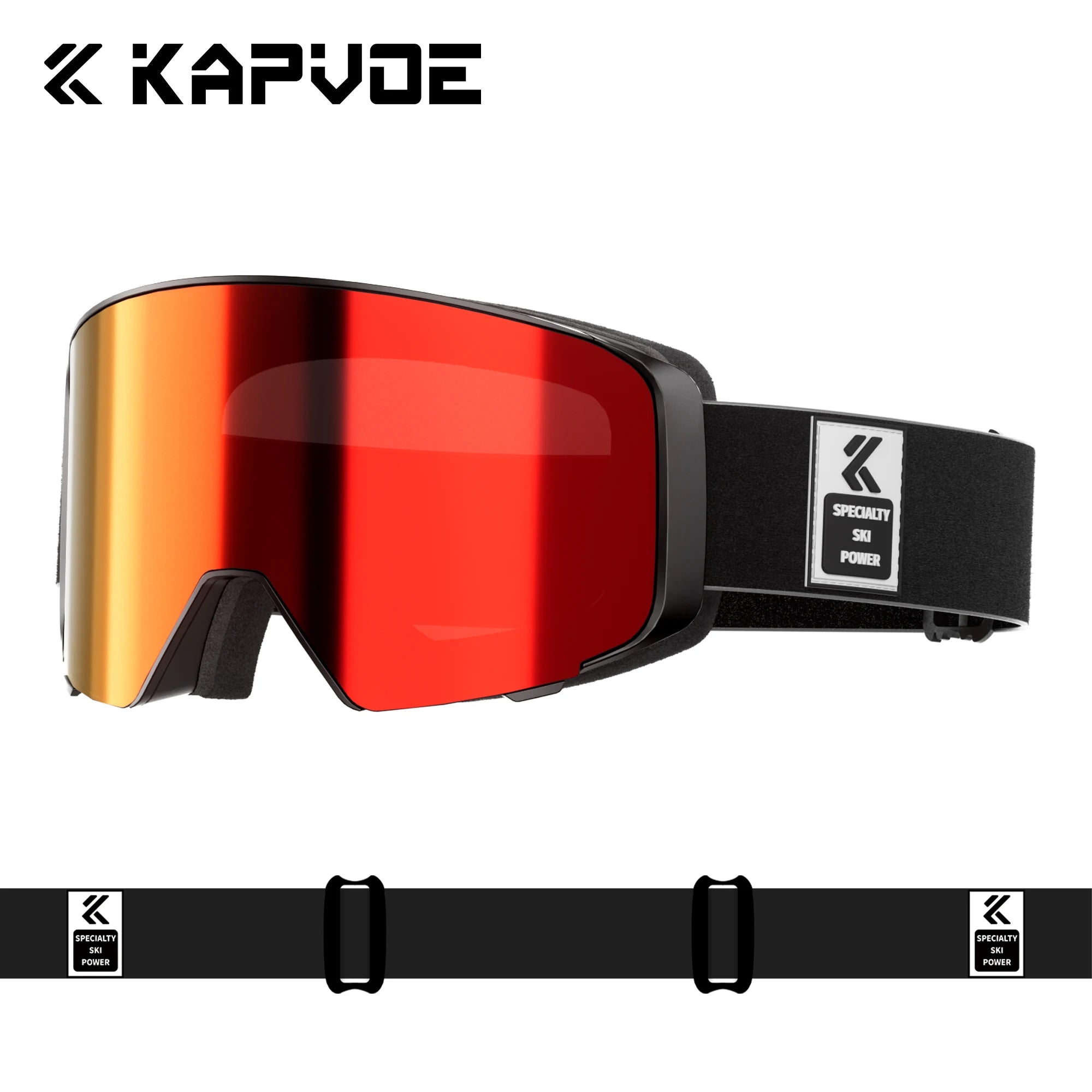KAPVOE Ski Goggles Breathable Sports Snow Glasses UV400 Anti-fog