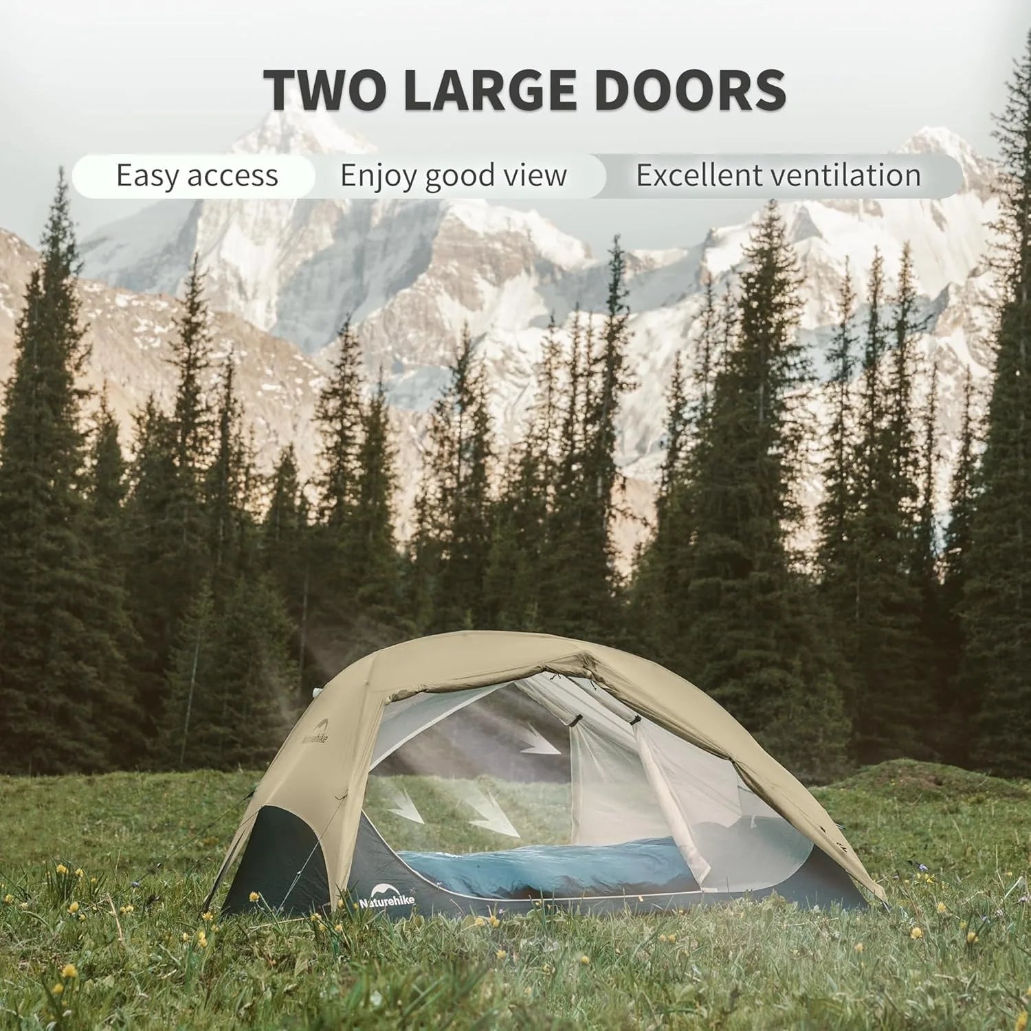 Naturehike Camping Tent Ultralight Portable 2 Person 15D Silicone 3 Seasons Tent Waterproof Outdoor Hiking Tents