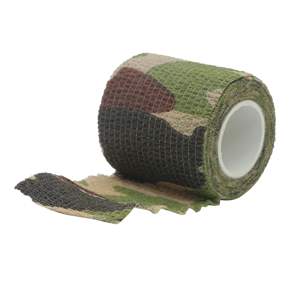 Camouflage Elastic Wrap Tape Self Adhesive 4.5m Hunt Disguise