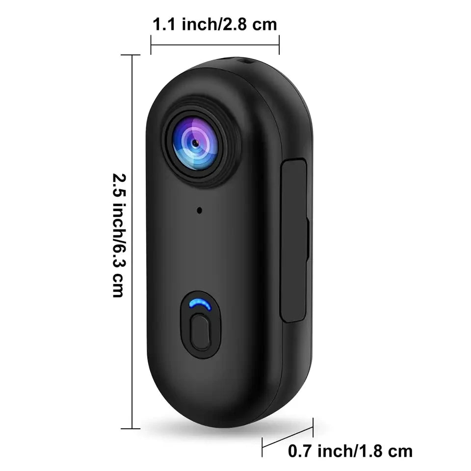 4K Mini Body Camera 64GB Action Cam with Audio & Video Thumb Hands Free Waterproof Recording Wearable Cameras Portable Camcorder