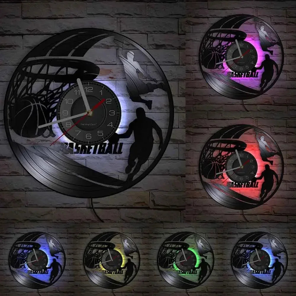 Basketball Dunk Wall Clock Basketball Players