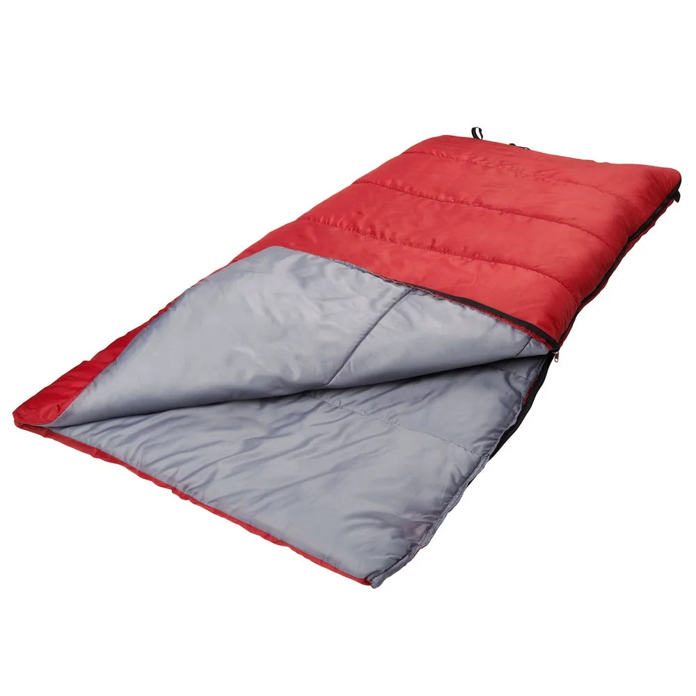 Warm Weather Sleeping Bag Compact Lightweight For Camping Travel Quilt Machine Washable Insulated Polyester Fabric Stuff Sack
