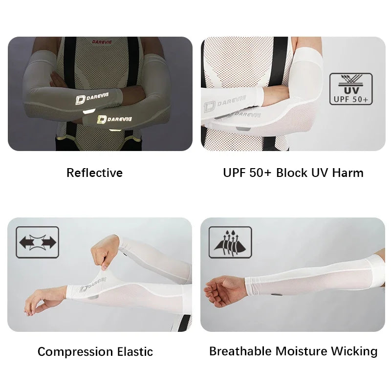 1 Pair Men - Women Cycling Arm Sleeves High Elasticity Outdoor Sports