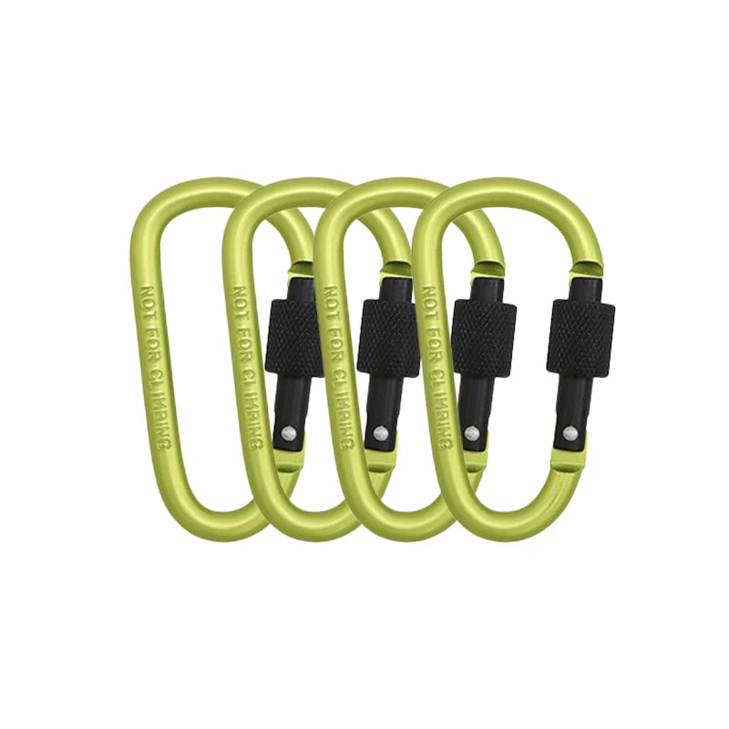 4Pcs Carabiner Clips with Screw Gate Carabiners