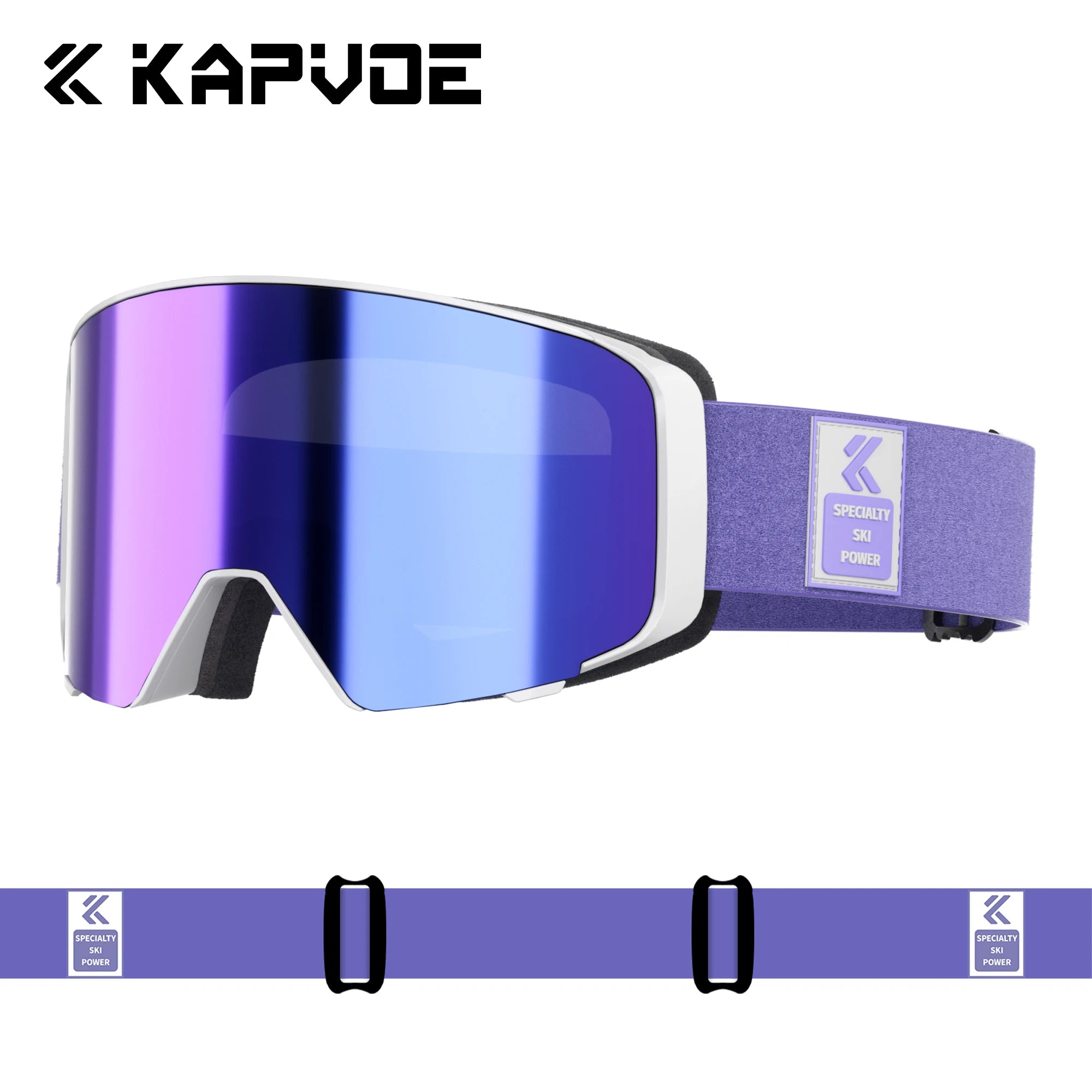 KAPVOE Ski Goggles Breathable Sports Snow Glasses UV400 Anti-fog