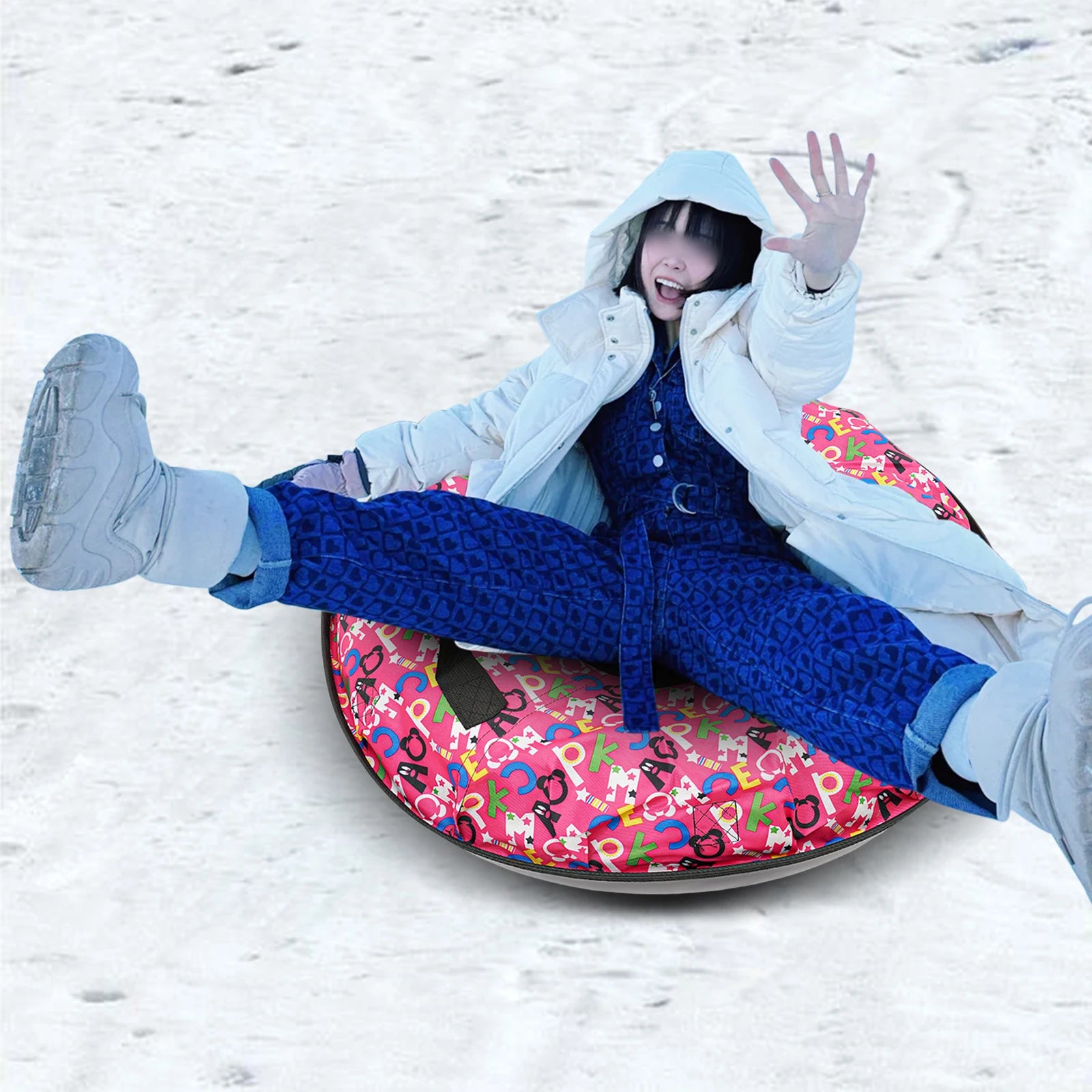 Inflatable Ski Ring Cloth Inflatable Sledding Tube