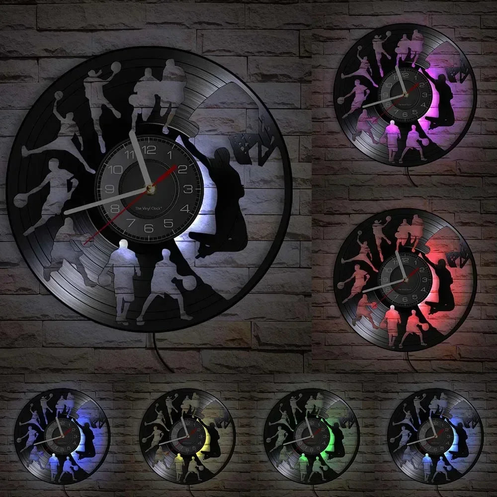 Basketball Dunk Wall Clock Basketball Players