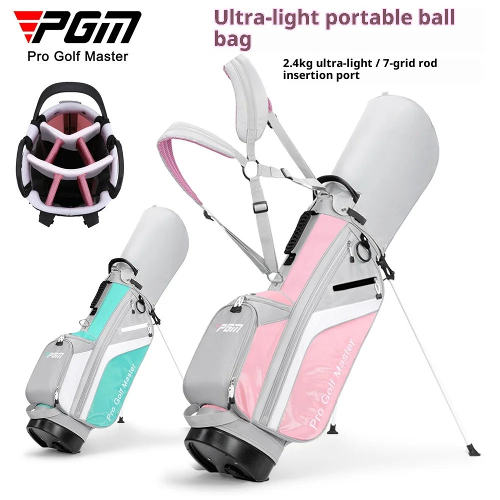 PGM QB148 Golf Bag Women's Stand Ball Bag Lightweight Club Bag Backpack 7-hole Sports Bag