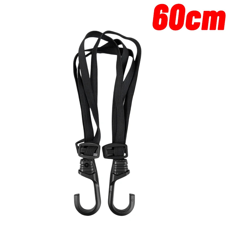 Motorcycle Back Seat Helmet Holder - Elastic Adjustable Fix Rope