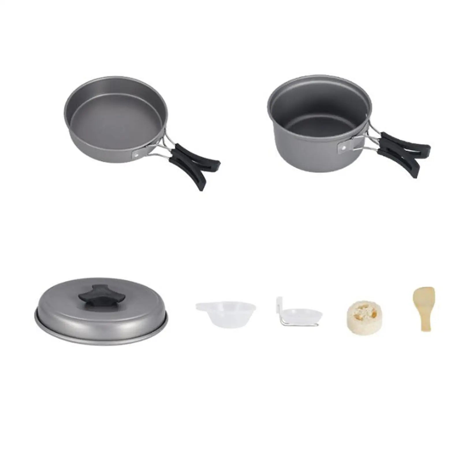 Camping Cookware Mess Kit Soup Pot Accessories Space Save Portable Lightweight
