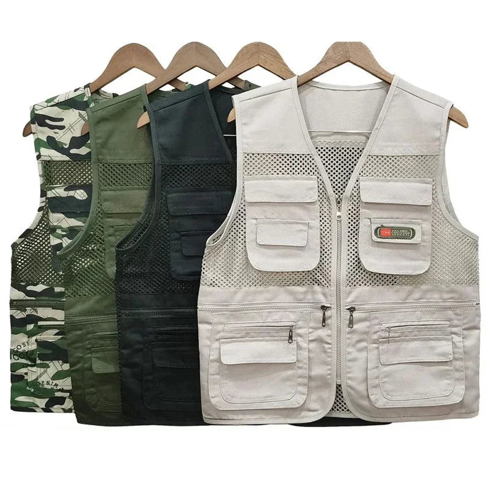 Thin Mesh Vest Multi-pocket - Fishing - hunting - hiking
