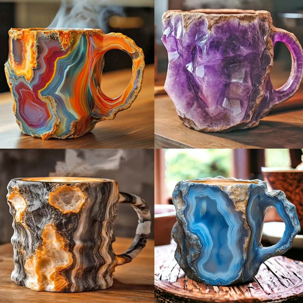 Mineral Colored Crystal Mug - Coffee Cup